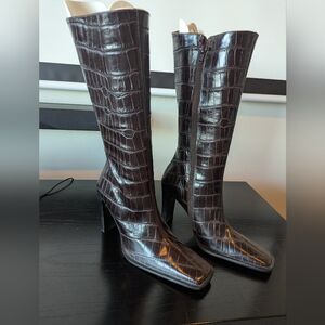 Charles David Brown leather boots, 7.5